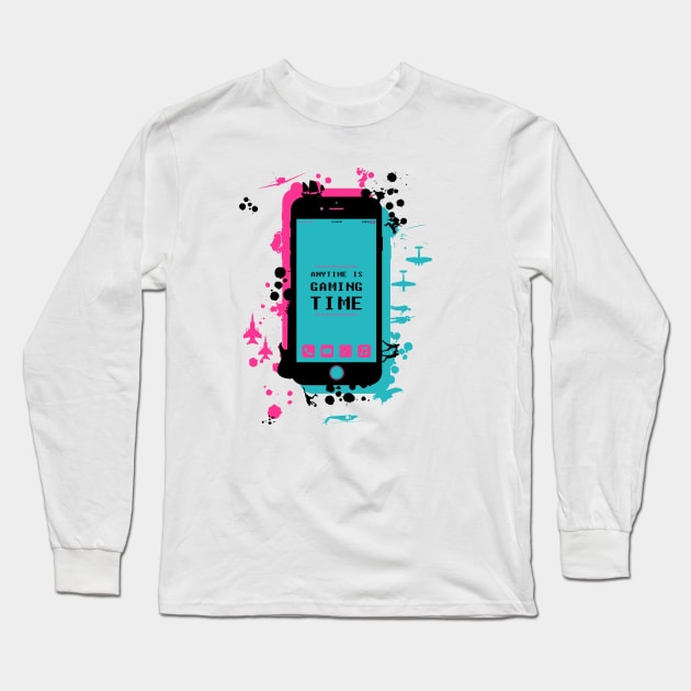 Riso Phone Long Sleeve T-Shirt by AngoldArts